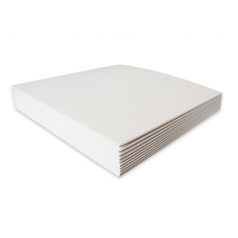 25 Copertine in cartoncino bianco con dorso per LP da 12 pollici