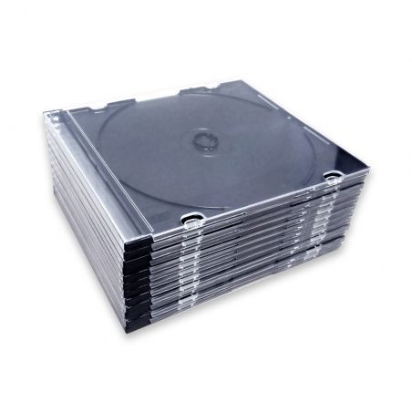 25 Boîtiers CD Slim fond noir