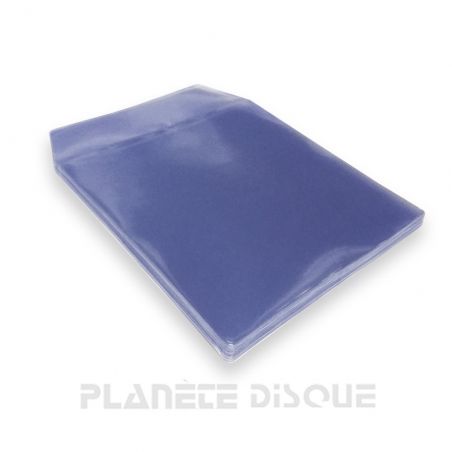 Plastic platen hoezen voor single 45T PVC 0,18 mm met klep