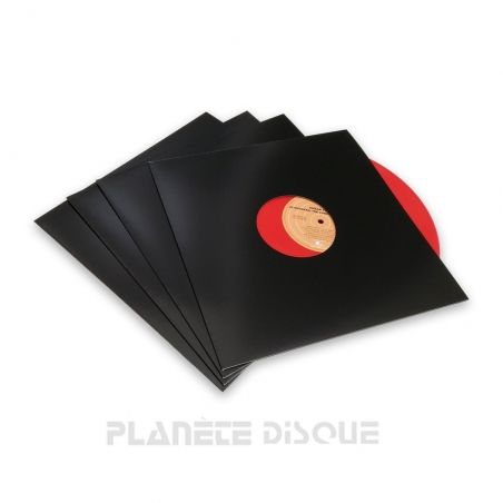 25 LP platenhoezen Discobag zwart karton met venster