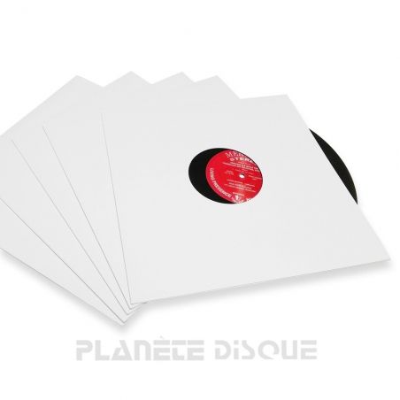 25 LP platenhoezen Discobag wit karton met venster