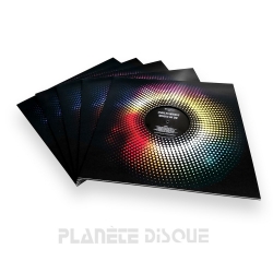 10 LP platenhoezen  raster dots met venster