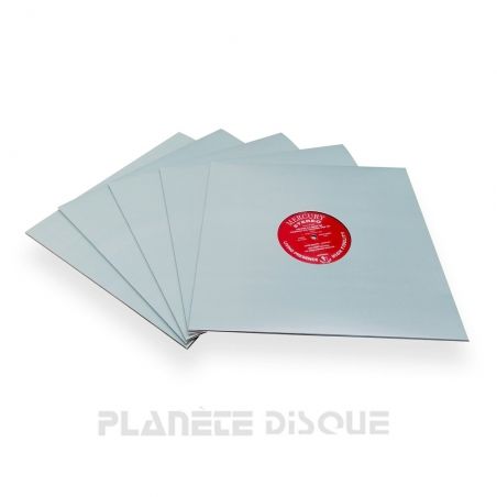 20 Pochettes carton avec trou 33T grises verdâtres