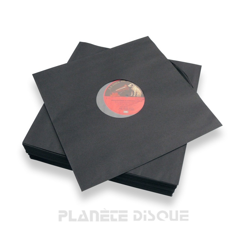 100 Deluxe Black Polylined Inner Sleeves for 12 Inch LP
