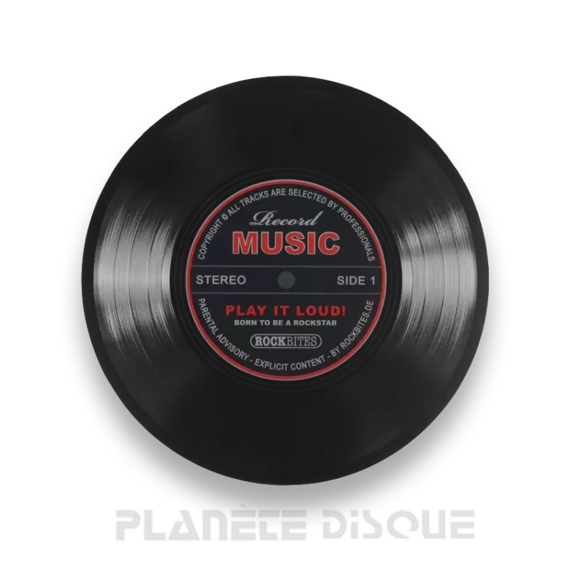 Tapis de souris en forme d'un disque vinyle noir
