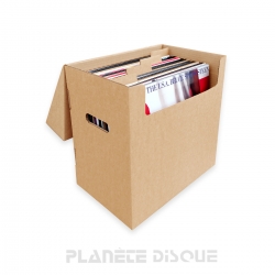 Cardboard white storage box for CD (with lid) for IKEA Kallax