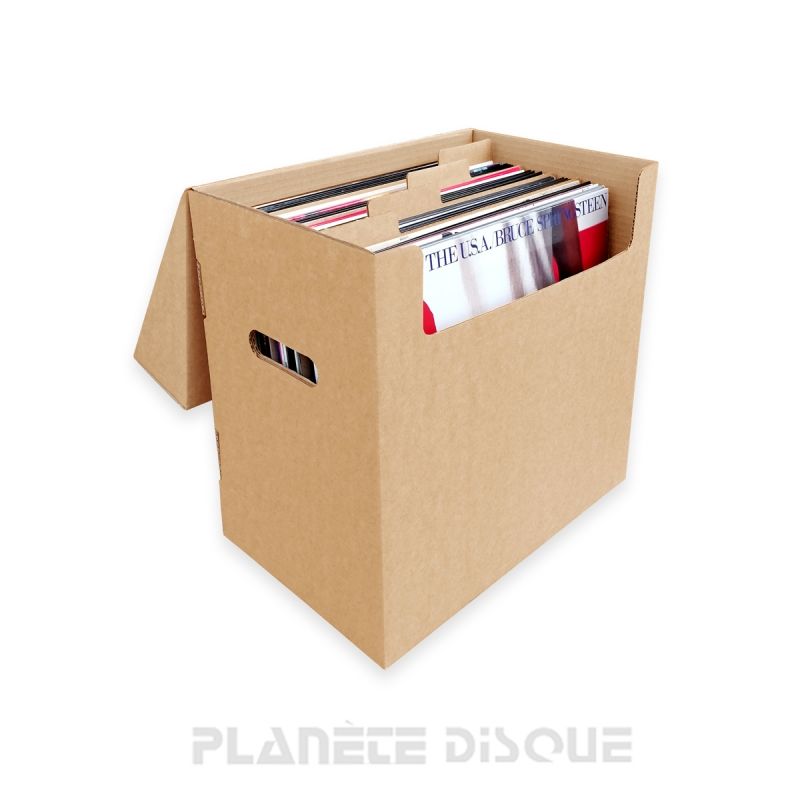 kijk in Fokken Voorspeller LP Smartbox kartonnen doos voor 50 LPs (met 4 tussenschotten)