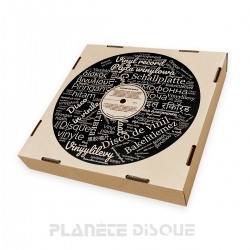 Boîte de Rangement Vinyle - Bac pour Disque Vinyle - 50-80 Disques
