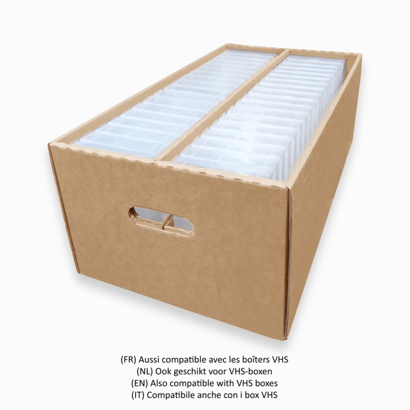 Boîte de rangement en carton blanc pour 70 CDs pour IKEA Kallax