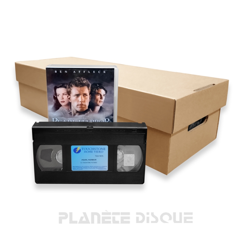 Boîte de rangement en carton pour 38 DVD & 18 VHS avec couvercle