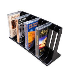 Audio cassette plastic rack